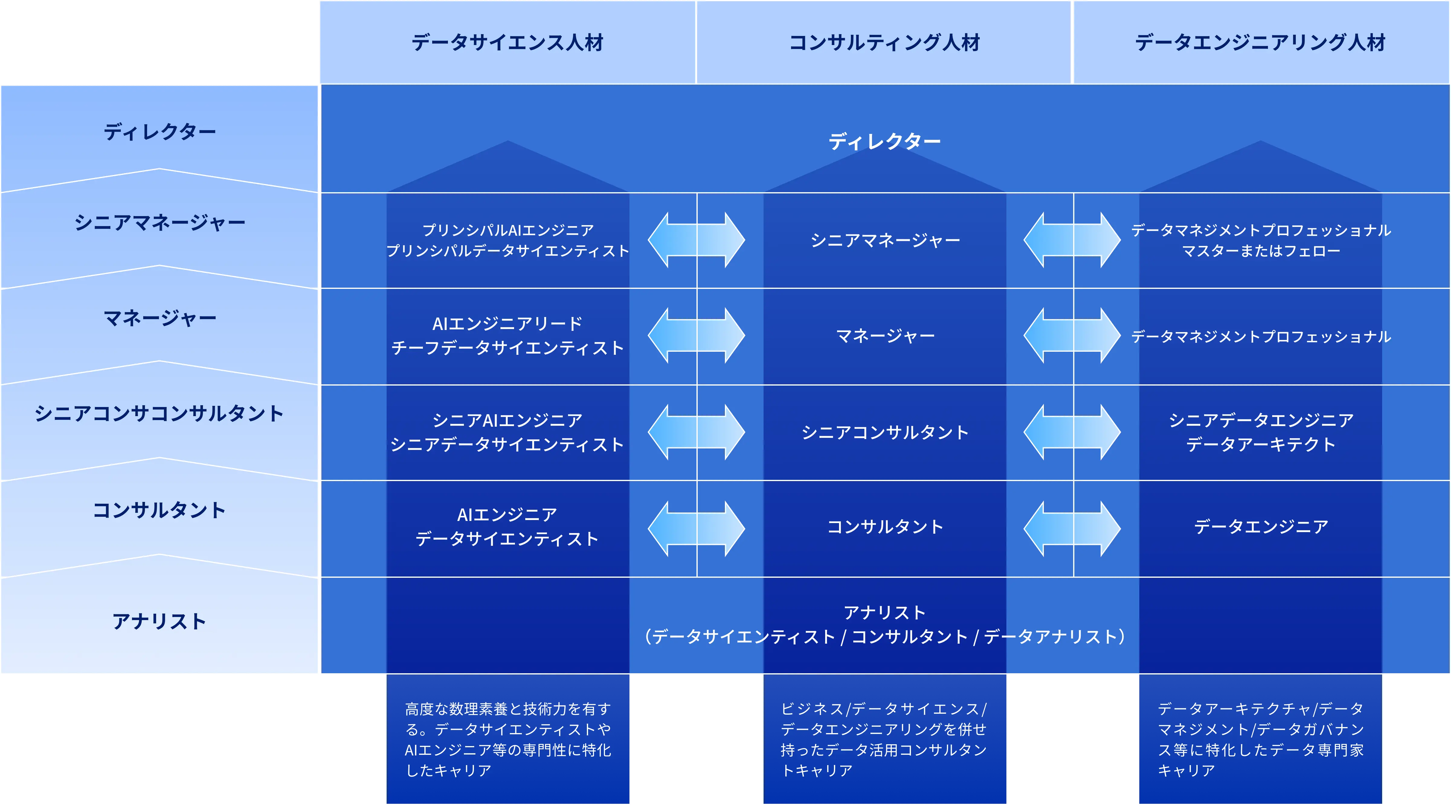 AI/データコンサルタントのスペシャルトラックの図表
